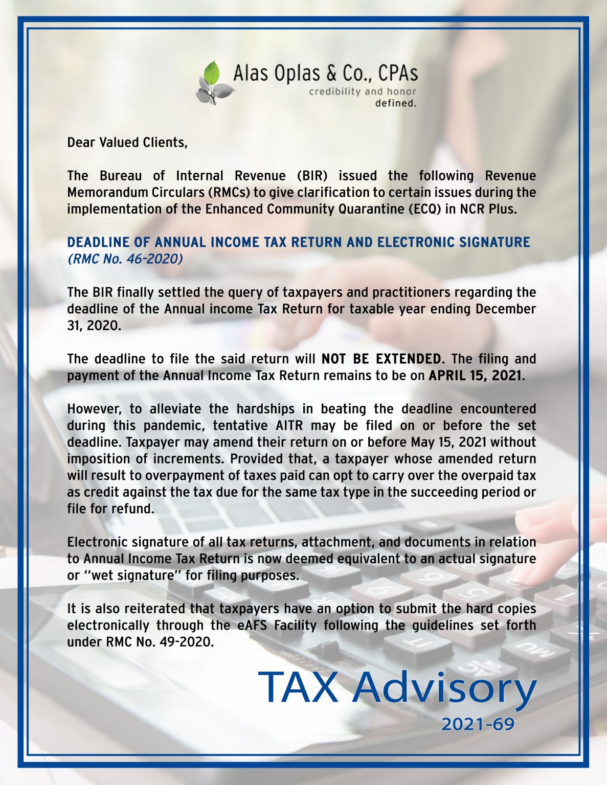 tax-advisory-2021-69-annual-income-tax-return-deadline-electronic