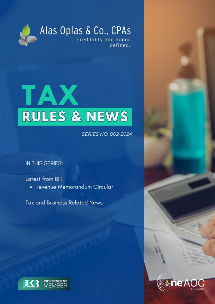 Tax Rules and News Series No 02-2024