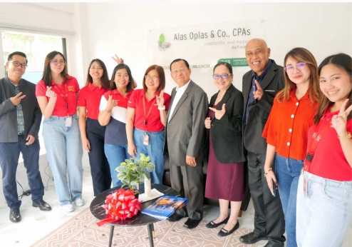 With guests from China Bank, our neighbors in the building.