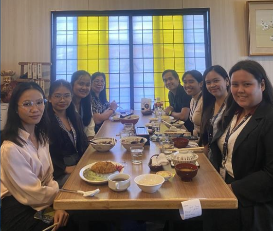 During lunch with the AOC FCIE Team, Accountancy Interns from Cavite State University – Main Campus, and their professor, Prof. Dolores Aguilar.