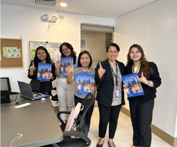 From the left: Interns Yhukie and Leigh; Program Chair of BSA, UST Legazpi,  Ms. Tressa Adelfa M. Mortola; AOC Partner-In-Charge Nathalie Lupango;  and Intern Criselle.