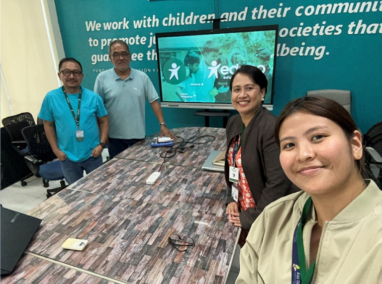 (L-R) Alejandro Lopez III- Finance & Admin Manager, Mr. Hernan Aspiras- Logistics & Security Head EDUCO, Partner-In-Charge Nathalie Lupango, Associate Auditor Ashley Marie Rances