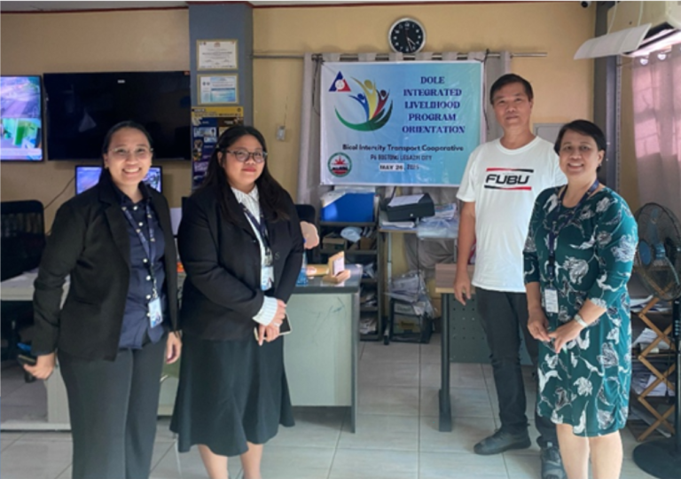 (From the left): Associate Auditors Leojelaine Igcoy and Fely Joy Ballon, Bicol Intercity Transport Cooperative (BITCOOP) Chairman Joemil M. Mujar, and Partner-In-Charge Nathalie Lupango