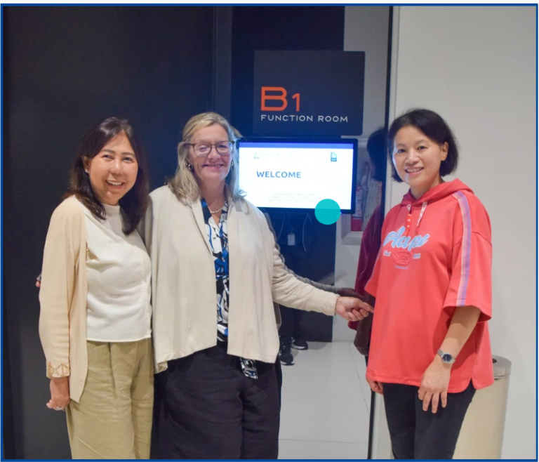 AOC CEO Marycris Oplas with Michelle Granberry of Borland Benefield and Charlotte Tay of LvHJ.