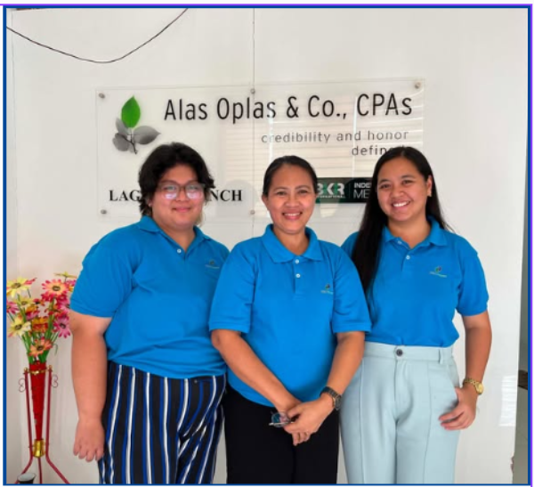 Left to right: Ms. Rhoda Bascon, Charissa Nicole Atendido (New Hire), and Mr. Rodel Bascon.